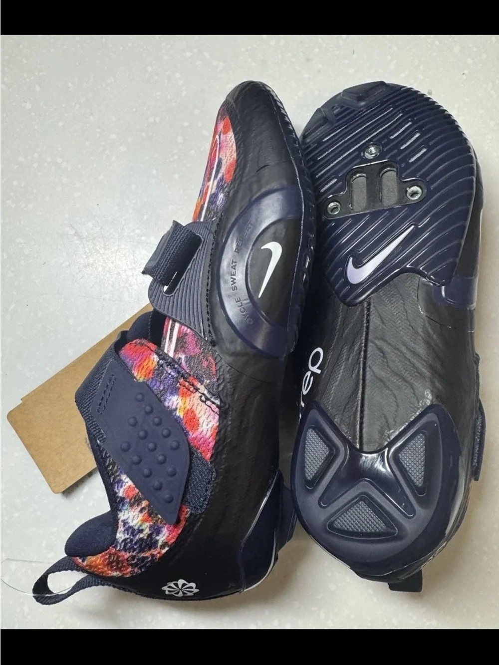 Nike Floral-Print Training Sneakers in Navy, Pink, Purple